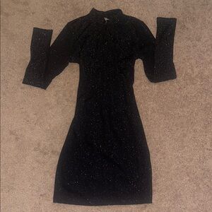 Elegant Black Glitter Dress